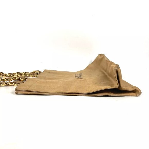 CHANEL With vintage pouch CC Tote Bag Chain Bag Shoulder Bag Canvas Beige/Black - Picture 3 of 15